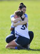 26 March 2022; Ava Lambert of Maynooth Education Campus is consoled after the Lidl All Ireland Post Primary School Junior ‘C’ Championship Final match between Mercy Mounthawk, Kerry and Maynooth Education Campus, Kildare at Duggan Park in Ballinasloe, Galway. Photo by Ray Ryan/Sportsfile