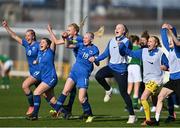 26 March 2022; Finland players celebrate after their side's victory in the UEFA Women's U17's Round 2 Qualifier match between Republic of Ireland and Finland at Tallaght Stadium in Dublin. Photo by Sam Barnes/Sportsfile