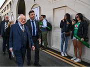 26 March 2022; President of Ireland Michael D Higgins arrives to the TikTok Women's Six Nations Rugby Championship match between Ireland and Wales at RDS Arena in Dublin. Photo by David Fitzgerald/Sportsfile