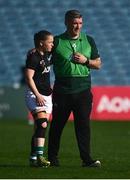 26 March 2022; Ireland head coach Greg McWilliams with Nicole Cronin before the TikTok Women's Six Nations Rugby Championship match between Ireland and Wales at RDS Arena in Dublin. Photo by David Fitzgerald/Sportsfile