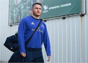 26 March 2022; Peter Dooley of Leinster arrives before the United Rugby Championship match between Connacht and Leinster at the Sportsground in Galway. Photo by Harry Murphy/Sportsfile