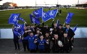 26 March 2022; Leinster supporters from Carlow RFC before the United Rugby Championship match between Connacht and Leinster at the Sportsground in Galway. Photo by Harry Murphy/Sportsfile
