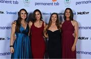 26 March 2022; Olympians, from left, Aifric Keogh, Eimear Lambe, Emily Hegarty and Fiona Murtagh in attendance at the Team Ireland Olympic Ball in the Mansion House, Dublin. The event was held to mark the success of Team Ireland at the 2020 Tokyo Summer Olympic Games and the 2022 Beijing Winter Olympic Games, and acknowledged and recognised the contribution of Team Ireland athletes at both Games as they inspired the nation. Photo by Brendan Moran/Sportsfile