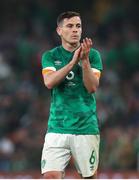 26 March 2022; Josh Cullen of Republic of Ireland after the international friendly match between Republic of Ireland and Belgium at the Aviva Stadium in Dublin. Photo by Michael P Ryan/Sportsfile