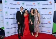 26 March 2022; In attendance are, from left, Olympian Aidan Walsh, Courtney McFarlane, Emily Finn, and Olympian Michaela Walsh at the Team Ireland Olympic Ball in the Mansion House, Dublin. The event was held to mark the success of Team Ireland at the 2020 Tokyo Summer Olympic Games and the 2022 Beijing Winter Olympic Games, and acknowledged and recognised the contribution of Team Ireland athletes at both Games as they inspired the nation. Photo by Brendan Moran/Sportsfile