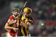 26 March 2022; Billy Ryan of Kilkenny shoots under pressure from Mark Coleman of Cork during the Allianz Hurling League Division 1 Semi-Final match between Cork and Kilkenny at Páirc Ui Chaoimh in Cork. Photo by Piaras Ó Mídheach/Sportsfile