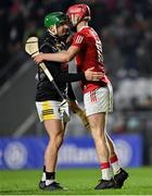 26 March 2022; Kilkenny goalkeeper Eoin Murphy with Alan Connolly of Cork after the Allianz Hurling League Division 1 Semi-Final match between Cork and Kilkenny at Páirc Ui Chaoimh in Cork. Photo by Piaras Ó Mídheach/Sportsfile