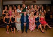 26 March 2022; The Yoplait HEC All Star 2022 team with Deirdre Lowry, Brand Manager Yoplait Ireland, and Daniel Caldwell, Chairperson Ladies HEC, at the 2022 Yoplait HEC All Stars evening, at the Croke Park Hotel, Dublin. Photo by Ray McManus/Sportsfile