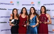 26 March 2022; Olympic rowing bronze medallists, from left, Emily Hegarty, Eimear Lambe, Aifric Keogh and Fiona Murtagh with their Indeed Awards for Excellence at the Team Ireland Olympic Ball in the Mansion House, Dublin. The event was held to mark the success of Team Ireland at the 2020 Tokyo Summer Olympic Games and the 2022 Beijing Winter Olympic Games, and acknowledged and recognised the contribution of Team Ireland athletes at both Games as they inspired the nation. Photo by Sam Barnes/Sportsfile