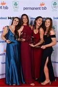 26 March 2022; Olympic rowing bronze medallists, from left, Aifric Keogh, Fiona Murtagh, Eimear Lambe and Emily Hegarty with their Indeed Award for Excellence at the Team Ireland Olympic Ball in the Mansion House, Dublin. The event was held to mark the success of Team Ireland at the 2020 Tokyo Summer Olympic Games and the 2022 Beijing Winter Olympic Games, and acknowledged and recognised the contribution of Team Ireland athletes at both Games as they inspired the nation. Photo by Sam Barnes/Sportsfile