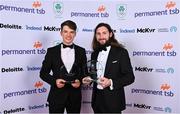 26 March 2022; Olympic rowing gold medallists Fintan McCarthy, left, and Paul O'Donovan, with their Indeed Award for Excellence at the Team Ireland Olympic Ball in the Mansion House, Dublin. The event was held to mark the success of Team Ireland at the 2020 Tokyo Summer Olympic Games and the 2022 Beijing Winter Olympic Games, and acknowledged and recognised the contribution of Team Ireland athletes at both Games as they inspired the nation. Photo by Sam Barnes/Sportsfile
