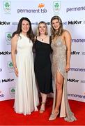 26 March 2022; Olympians Annalise Murphy, left, Natalya Coyle and Monika Dukarska, right, in attendance at the Team Ireland Olympic Ball in the Mansion House, Dublin. The event was held to mark the success of Team Ireland at the 2020 Tokyo Summer Olympic Games and the 2022 Beijing Winter Olympic Games, and acknowledged and recognised the contribution of Team Ireland athletes at both Games as they inspired the nation. Photo by Brendan Moran/Sportsfile