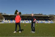 27 March 2022; Louth manager Mickey Harte, right, with Louth strength and conditioning coach Ciaran Sloan before the Allianz Football League Division 3 match between Wicklow and Louth at County Grounds in Aughrim, Wicklow. Photo by Matt Browne/Sportsfile