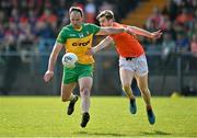 27 March 2022; Michael Murphy of Donegal in action against Andrew Murnin of Armagh during the Allianz Football League Division 1 match between Donegal and Armagh at O'Donnell Park in Letterkenny, Donegal. Photo by Oliver McVeigh/Sportsfile