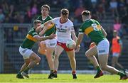 27 March 2022; Conor Meyler of Tyrone in action against Kerry players Graham O’Sullivan, Brian Ó Beaglaíoch and Diarmuid O’Connor during the Allianz Football League Division 1 match between Kerry and Tyrone at Fitzgerald Stadium in Killarney, Kerry. Photo by Brendan Moran/Sportsfile