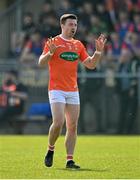 27 March 2022; Aidan Forker of Armagh reacts during the Allianz Football League Division 1 match between Donegal and Armagh at O'Donnell Park in Letterkenny, Donegal. Photo by Oliver McVeigh/Sportsfile