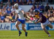 27 March 2022; Dessie Hutchinson of Waterford in action against Kevin Foley of Wexford during the Allianz Hurling League Division 1 Semi-Final match between Wexford and Waterford at UPMC Nowlan Park in Kilkenny. Photo by Daire Brennan/Sportsfile