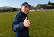 27 March 2022; Louth manager Mickey Harte celebrates after the Allianz Football League Division 3 match between Wicklow and Louth at County Grounds in Aughrim, Wicklow. Photo by Matt Browne/Sportsfile