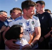 27 March 2022; Conor McManus of Monaghan is congratulated by supporters after the Allianz Football League Division 1 match between Monaghan and Dublin at St Tiernach's Park in Clones, Monaghan. Photo by Ray McManus/Sportsfile