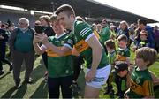 27 March 2022; Dylan Casey of Kerry poses for a selfie with a supporter after the Allianz Football League Division 1 match between Kerry and Tyrone at Fitzgerald Stadium in Killarney, Kerry. Photo by Brendan Moran/Sportsfile