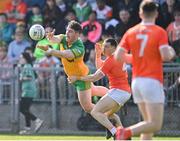 27 March 2022; Patrick McBrearty of Donegal in action against James Morgan of Armagh during the Allianz Football League Division 1 match between Donegal and Armagh at O'Donnell Park in Letterkenny, Donegal. Photo by Oliver McVeigh/Sportsfile