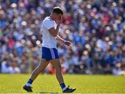27 March 2022; Ryan Wylie of Monaghan leaves the field after receiving a second yellow card during the Allianz Football League Division 1 match between Monaghan and Dublin at St Tiernach's Park in Clones, Monaghan. Photo by Ray McManus/Sportsfile