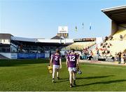 27 March 2022; Dejected Wexford players leave the pitch after the Allianz Hurling League Division 1 Semi-Final match between Wexford and Waterford at UPMC Nowlan Park in Kilkenny. Photo by Daire Brennan/Sportsfile
