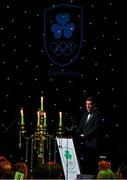 26 March 2022; Olympic Federation of Ireland chief executive Peter Sherrard speaking at the Team Ireland Olympic Ball in the Mansion House, Dublin. The event was held to mark the success of Team Ireland at the 2020 Tokyo Summer Olympic Games and the 2022 Beijing Winter Olympic Games, and acknowledged and recognised the contribution of Team Ireland athletes at both Games as they inspired the nation. Photo by Brendan Moran/Sportsfile