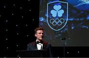 26 March 2022; Team Ireland chef de mission for Paris 2024 Gavin Noble speaking at the Team Ireland Olympic Ball in the Mansion House, Dublin. The event was held to mark the success of Team Ireland at the 2020 Tokyo Summer Olympic Games and the 2022 Beijing Winter Olympic Games, and acknowledged and recognised the contribution of Team Ireland athletes at both Games as they inspired the nation. Photo by Brendan Moran/Sportsfile