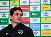 28 March 2022; Coach Keith Andrews during a Republic of Ireland press conference at FAI Headquarters in Dublin. Photo by Eóin Noonan/Sportsfile