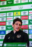 28 March 2022; Coach Keith Andrews during a Republic of Ireland press conference at FAI Headquarters in Dublin. Photo by Eóin Noonan/Sportsfile