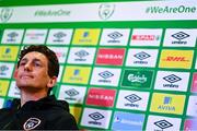 28 March 2022; Coach Keith Andrews during a Republic of Ireland press conference at FAI Headquarters in Dublin. Photo by Eóin Noonan/Sportsfile