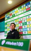 28 March 2022; Coach Keith Andrews during a Republic of Ireland press conference at FAI Headquarters in Dublin. Photo by Eóin Noonan/Sportsfile