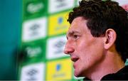 28 March 2022; Coach Keith Andrews during a Republic of Ireland press conference at FAI Headquarters in Dublin. Photo by Eóin Noonan/Sportsfile