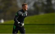 28 March 2022; Goalkeeper James Talbot during a Republic of Ireland training session at FAI National Training Centre in Dublin. Photo by Eóin Noonan/Sportsfile