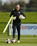 28 March 2022; Goalkeeping coach Dean Kiely during a Republic of Ireland training session at FAI National Training Centre in Dublin. Photo by Eóin Noonan/Sportsfile