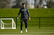 28 March 2022; John Egan during a Republic of Ireland training session at FAI National Training Centre in Dublin. Photo by Eóin Noonan/Sportsfile