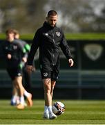 28 March 2022; Conor Hourihane during a Republic of Ireland training session at FAI National Training Centre in Dublin. Photo by Eóin Noonan/Sportsfile
