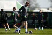 28 March 2022; Nathan Collins during a Republic of Ireland training session at FAI National Training Centre in Dublin. Photo by Eóin Noonan/Sportsfile
