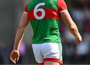 27 March 2022; A general view of the jersey of Aidan O'Shea of Mayo during the Allianz Football League Division 1 match between Mayo and Kildare at Avant Money Páirc Seán Mac Diarmada in Carrick-on-Shannon, Leitrim. Photo by Piaras Ó Mídheach/Sportsfile