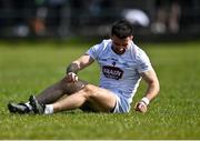 27 March 2022; Ryan Houlihan of Kildare awaits medical attention for an injury, before being substituted, during the Allianz Football League Division 1 match between Mayo and Kildare at Avant Money Páirc Seán Mac Diarmada in Carrick-on-Shannon, Leitrim. Photo by Piaras Ó Mídheach/Sportsfile