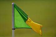 27 March 2022; A Leitrim flag flying on the sideline during the Allianz Football League Division 1 match between Mayo and Kildare at Avant Money Páirc Seán Mac Diarmada in Carrick-on-Shannon, Leitrim. Photo by Piaras Ó Mídheach/Sportsfile