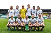 29 March 2022; The Republic of Ireland team before the UEFA Women's U17's Round 2 Qualifier match between Republic of Ireland and Iceland at Tallaght Stadium in Dublin. Photo by Ben McShane/Sportsfile