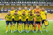29 March 2022; The Sweden team before the UEFA European U21 Championship Qualifier match between Republic of Ireland and Sweden at Borås Arena in Sweden. Photo by Mathias Bergeld/Sportsfile