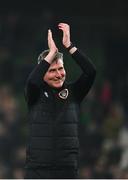 29 March 2022; Republic of Ireland manager Stephen Kenny after his side's victory in the international friendly match between Republic of Ireland and Lithuania at the Aviva Stadium in Dublin. Photo by Sam Barnes/Sportsfile
