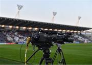 26 March 2022; A TV camera at the Allianz Hurling League Division 1 Semi-Final match between Cork and Kilkenny at Páirc Ui Chaoimh in Cork. Photo by Piaras Ó Mídheach/Sportsfile