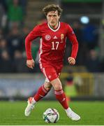 29 March 2022; Callum Styles of Hungary during the international friendly match between Northern Ireland and Hungary at National Football Stadium at Windsor Park in Belfast. Photo by Ramsey Cardy/Sportsfile