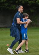 30 March 2022; In attendance at the launch of Leinster Rugby Summer Camps is James Lowe of Leinster at St Mary's College RFC in Dublin. Photo by Sam Barnes/Sportsfile