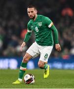 29 March 2022; Conor Hourihane of Republic of Ireland during the international friendly match between Republic of Ireland and Lithuania at the Aviva Stadium in Dublin. Photo by Ben McShane/Sportsfile