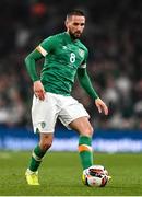 29 March 2022; Conor Hourihane of Republic of Ireland during the international friendly match between Republic of Ireland and Lithuania at the Aviva Stadium in Dublin. Photo by Ben McShane/Sportsfile